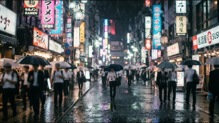 Rainy Tokyo night